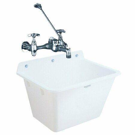 MUSTEE 12 Gallon 17 In. x 22 In. Wall Mount Utility Tub  Faucet Not Included 16K